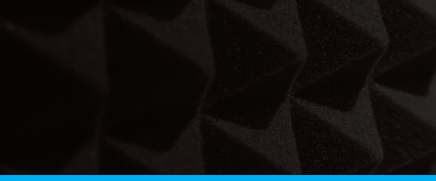 Black background with blue line at the bottom